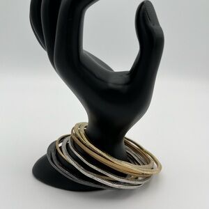 Stacked Style: Mixed Metal Bangle Set